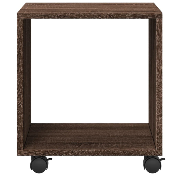 vidaXL Rolling Cabinet Brown Oak 37x33x42.5 cm Engineered Wood