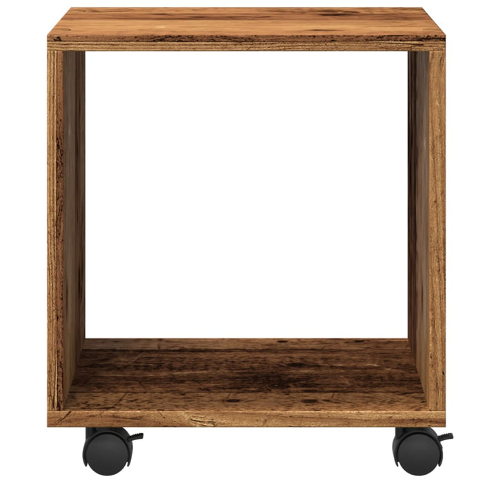 Rolling Cabinet Old Wood 37x33x42.5 cm Engineered Wood