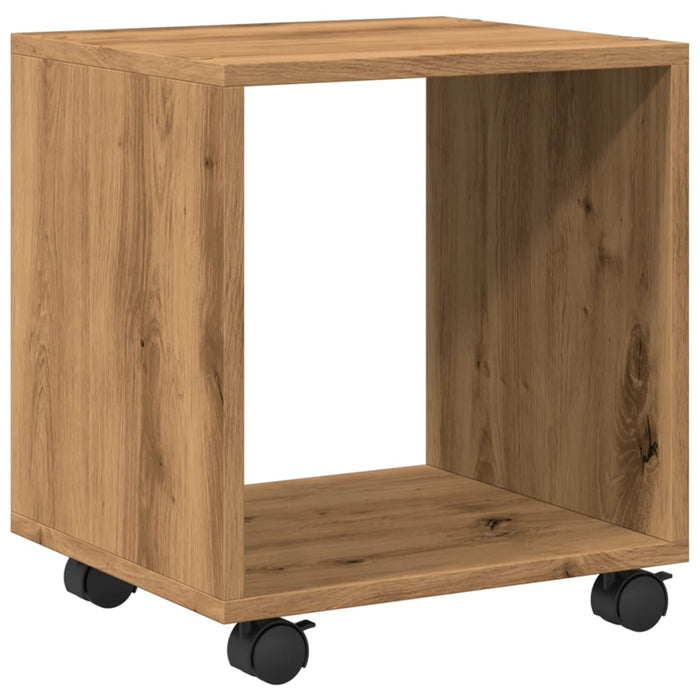 vidaXL Rolling Cabinet Artisian Oak 37x33x42.5 cm Engineered Wood