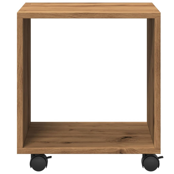 vidaXL Rolling Cabinet Artisian Oak 37x33x42.5 cm Engineered Wood