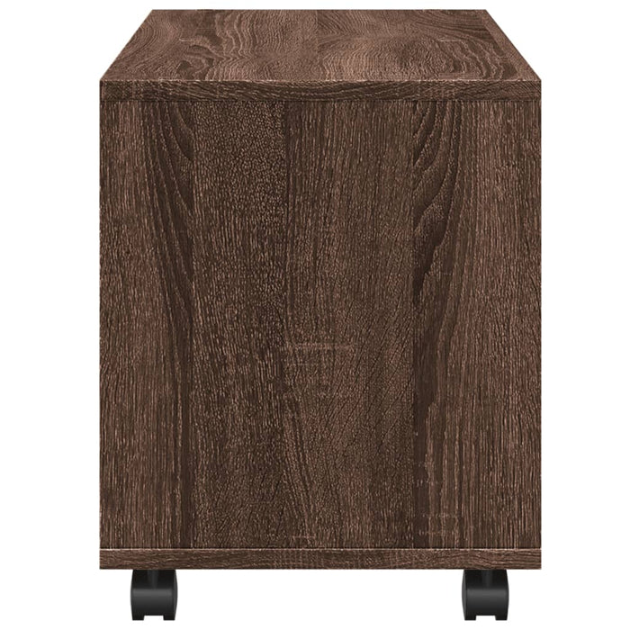 vidaXL Rolling Cabinet Brown Oak 72x33x42.5 cm Engineered Wood