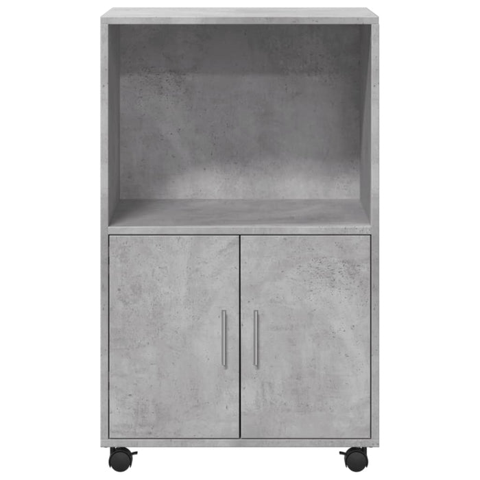 Rolling Cabinet Concrete Grey 55x40x91 cm Engineered Wood