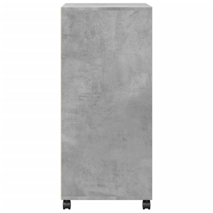 Rolling Cabinet Concrete Grey 55x40x91 cm Engineered Wood