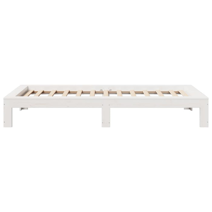 Bed Frame without Mattress White 90x200 cm Solid Wood Pine