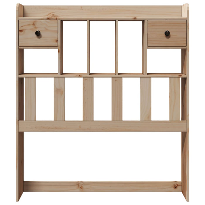 Headboard with Storage 90 cm Solid Wood Pine