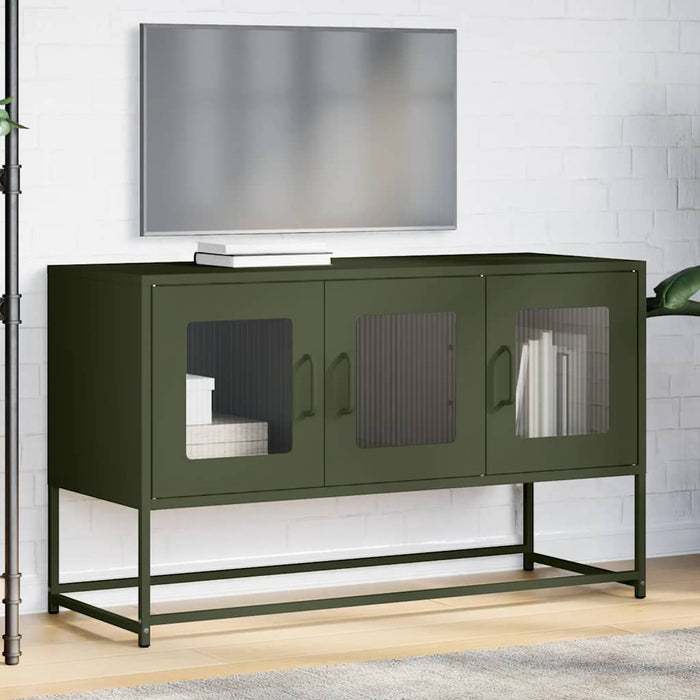 TV Cabinet Olive Green 100.5x39x60.5 cm Cold-rolled Steel