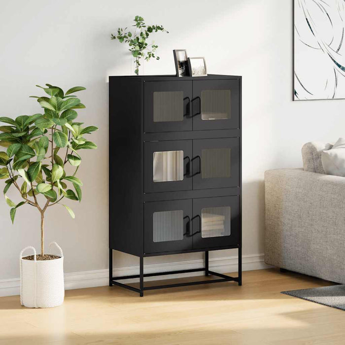 Highboard Black 68x39x123 см стомана