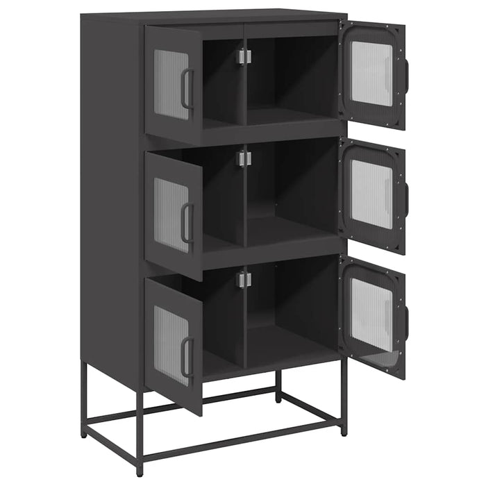 Highboard Black 68x39x123 см стомана