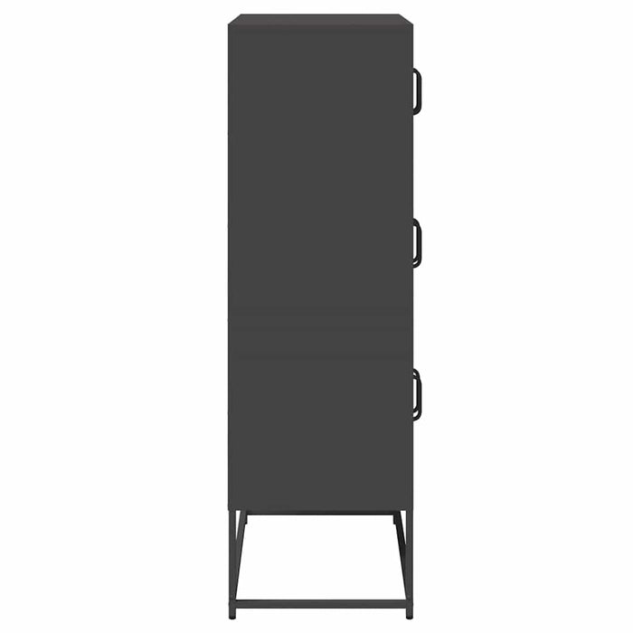 Highboard Black 68x39x123 см стомана