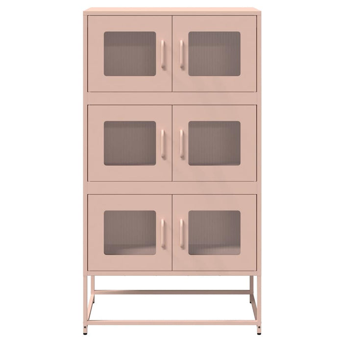 Highboard Pink 68x39x123 cm Steel