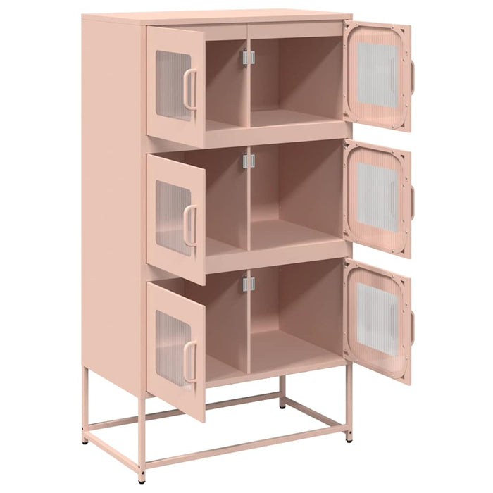 Highboard Pink 68x39x123 cm Steel