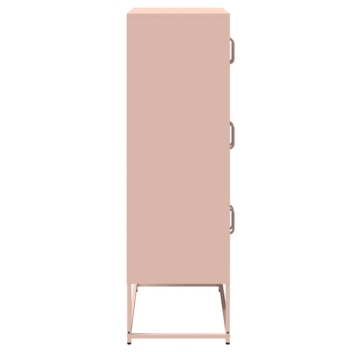 Highboard Pink 68x39x123 cm Steel