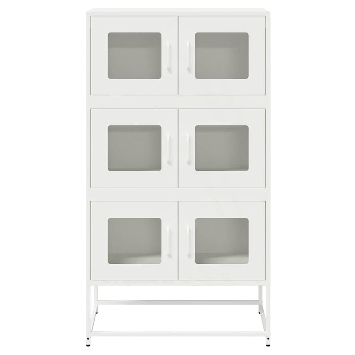 Highboard White 68x39x123 cm Steel