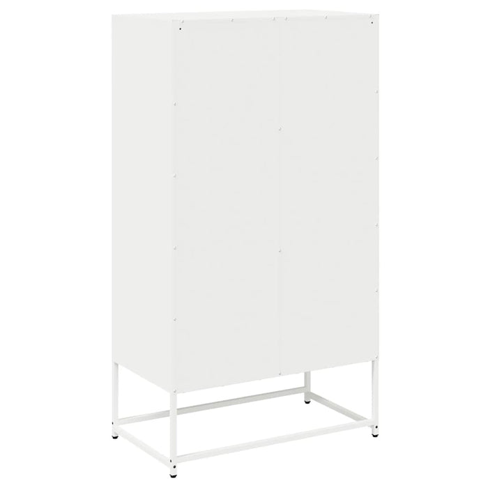 Highboard White 68x39x123 cm Steel