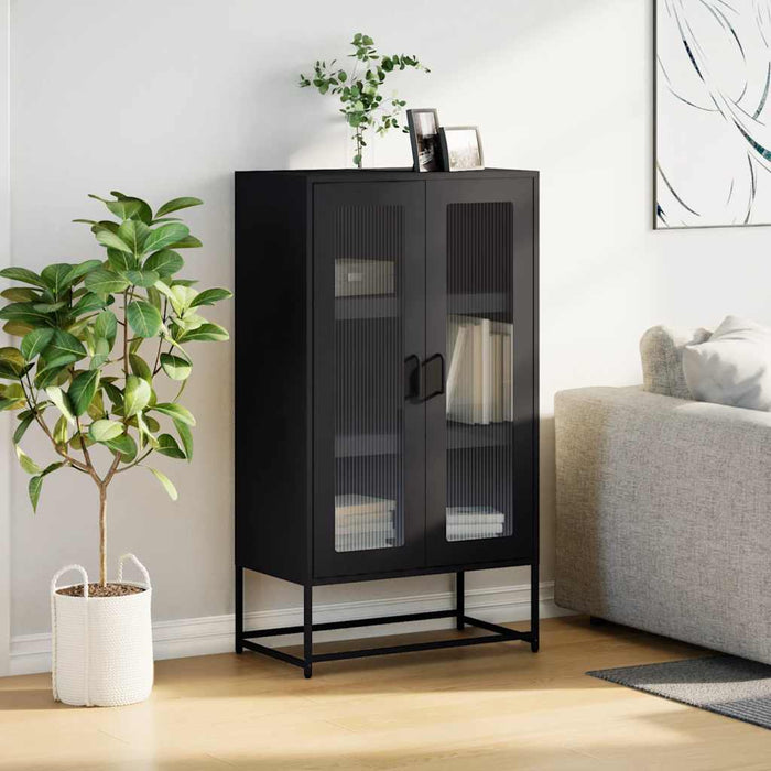 Highboard Black 68x39x123 см стомана