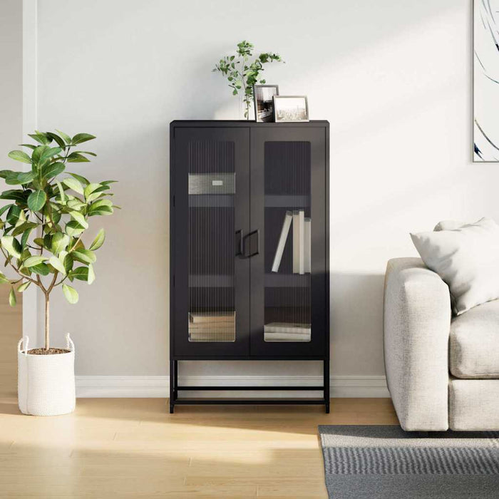 Highboard Black 68x39x123 см стомана