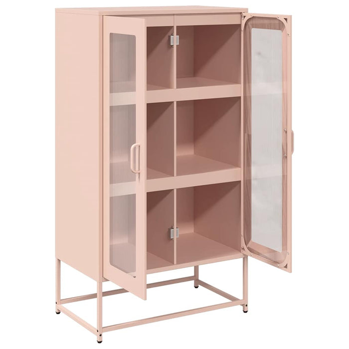 Highboard Pink 68x39x123 cm Steel