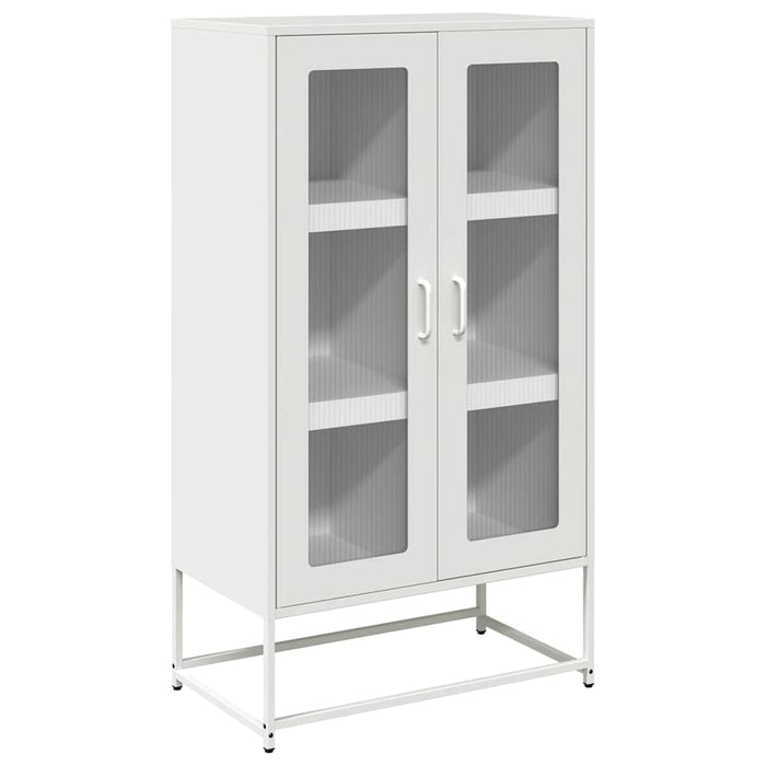 Highboard White 68x39x123 cm Steel