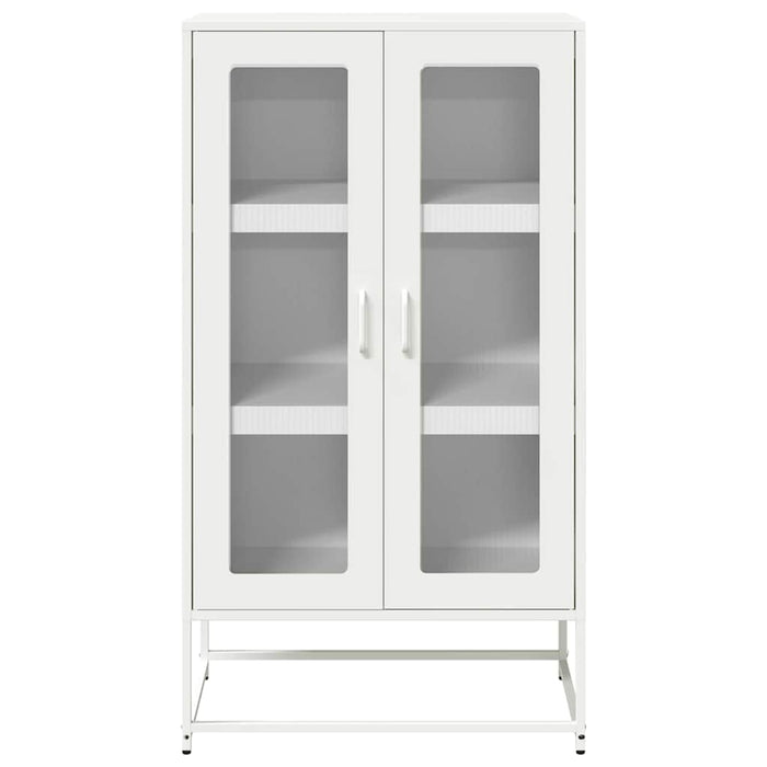 Highboard White 68x39x123 cm Steel