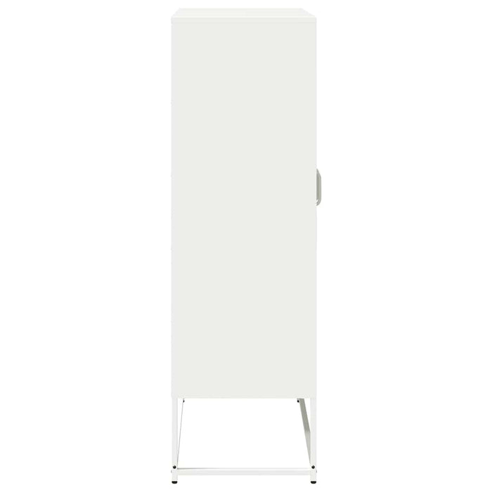 Highboard White 68x39x123 cm Steel