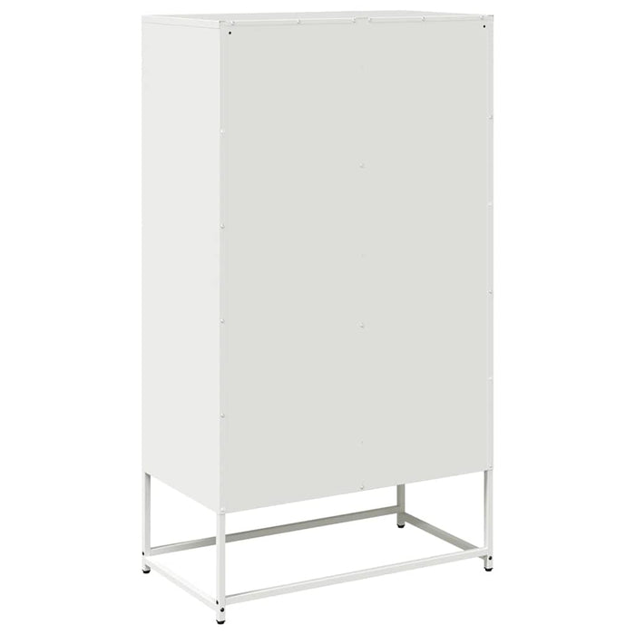 Highboard White 68x39x123 cm Steel