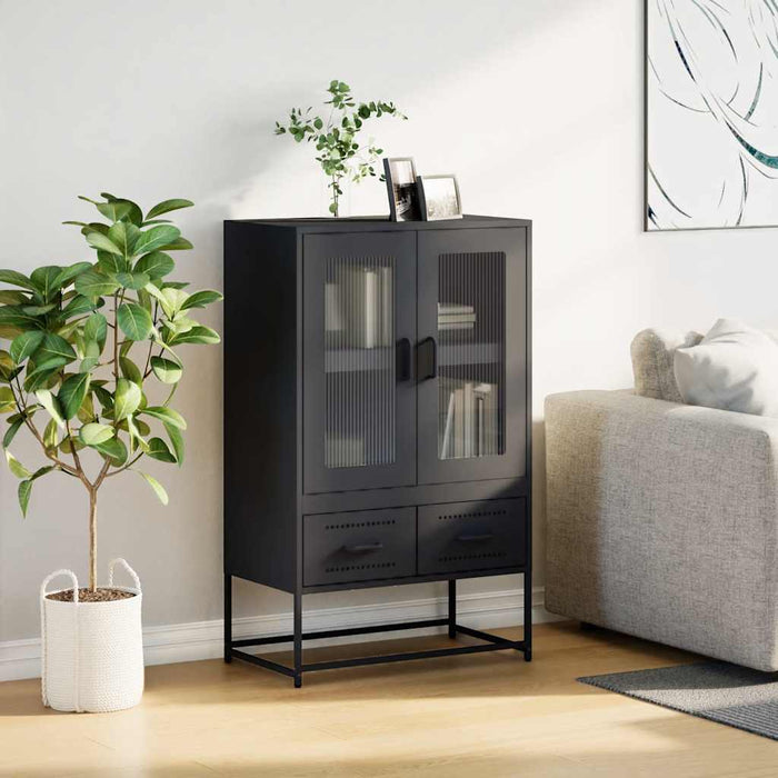 Highboard Black 68x39x111.5 см стомана