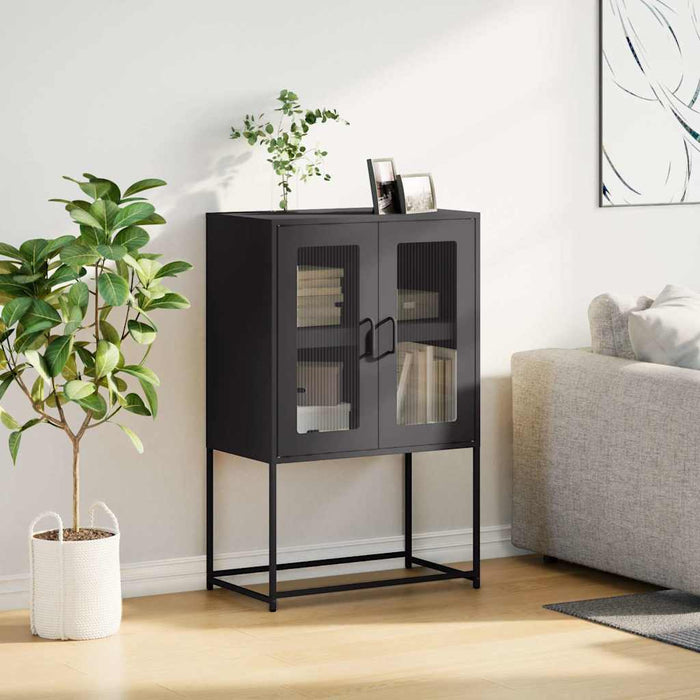 Highboard Black 68x39x107 см стомана