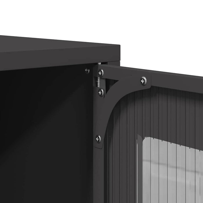 Highboard Black 68x39x107 см стомана