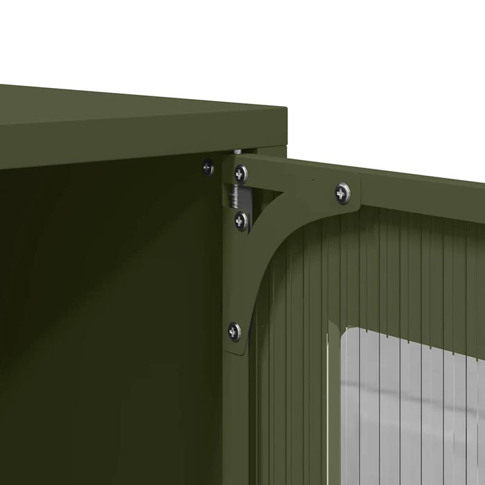 Highboard Olive Green 68x39x107 cm Steel