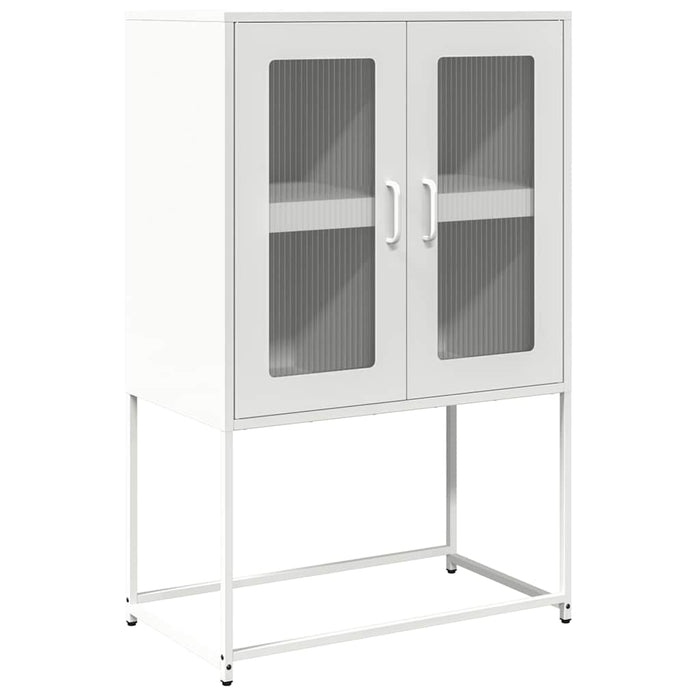 Highboard White 68x39x107 cm Steel