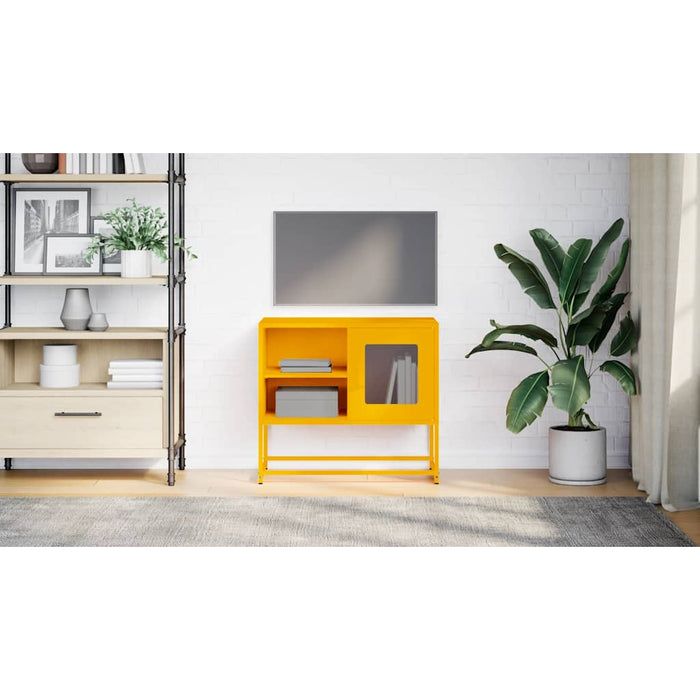 TV Cabinet Mustard Yellow 68x39x60.5 cm Steel