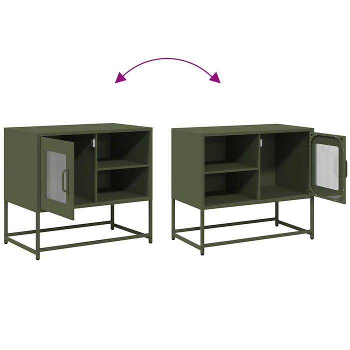 TV Cabinet Olive Green 68x39x60.5 cm Steel