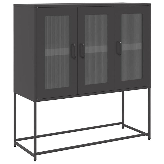 Sideboard Black 100.5x39x107 cm Cold-rolled Steel