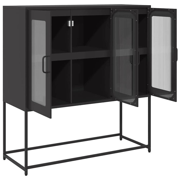 Sideboard Black 100.5x39x107 cm Cold-rolled Steel