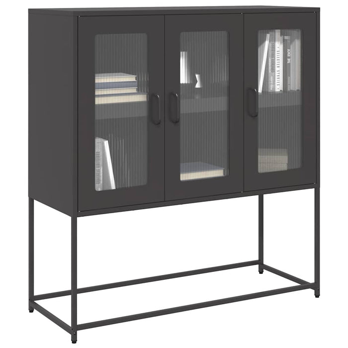 Sideboard Black 100.5x39x107 cm Cold-rolled Steel