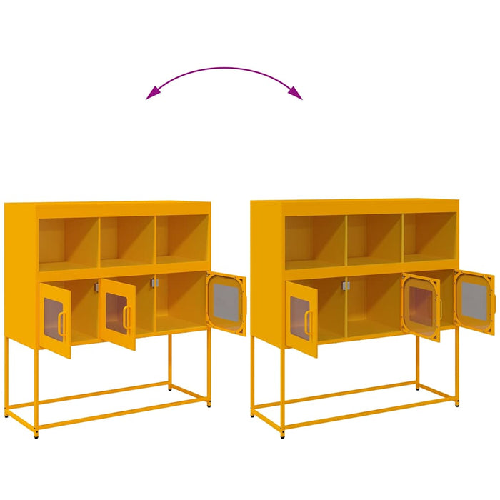 Бюфет Mustard Yellow 100.5x39x107 см Студеновалцована стомана