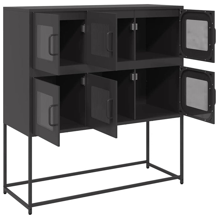 Sideboard Black 100.5x39x107 cm Cold-rolled Steel