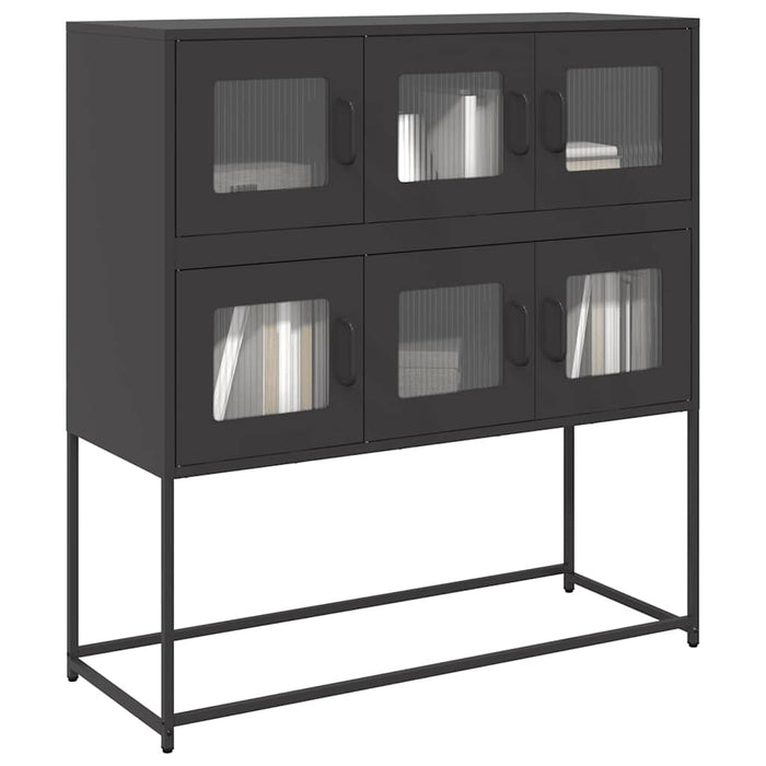 Sideboard Black 100.5x39x107 cm Cold-rolled Steel