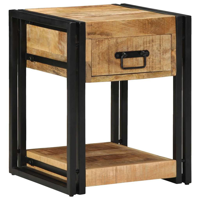 Bedside Cabinet 40x40x50 cm Solid Rough Wood Mango