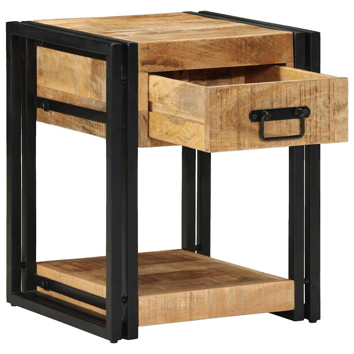 Bedside Cabinet 40x40x50 cm Solid Rough Wood Mango