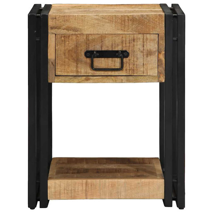 Bedside Cabinet 40x40x50 cm Solid Rough Wood Mango