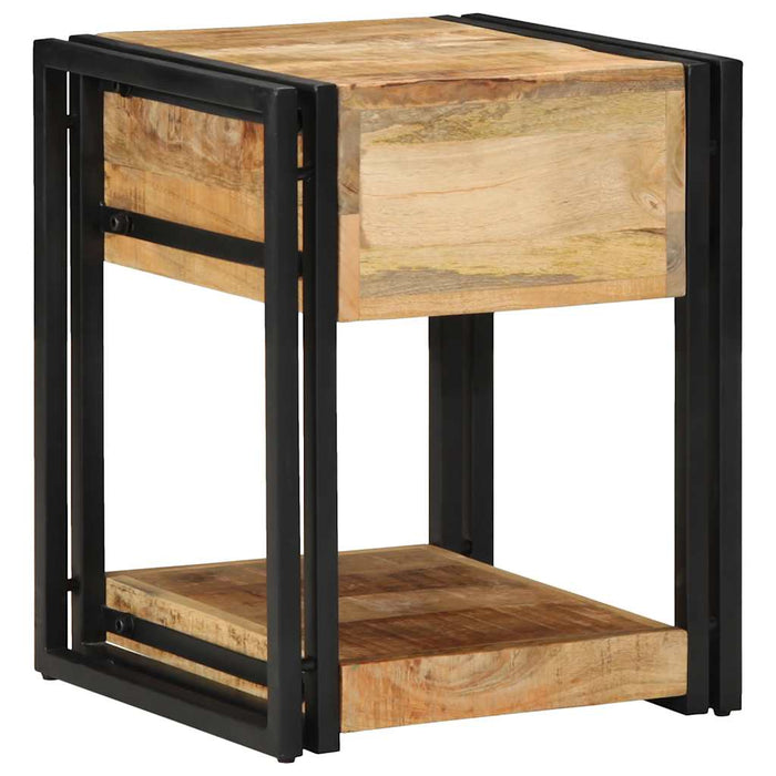 Bedside Cabinets 2 pcs 40x40x50 cm Solid Rough Wood Mango