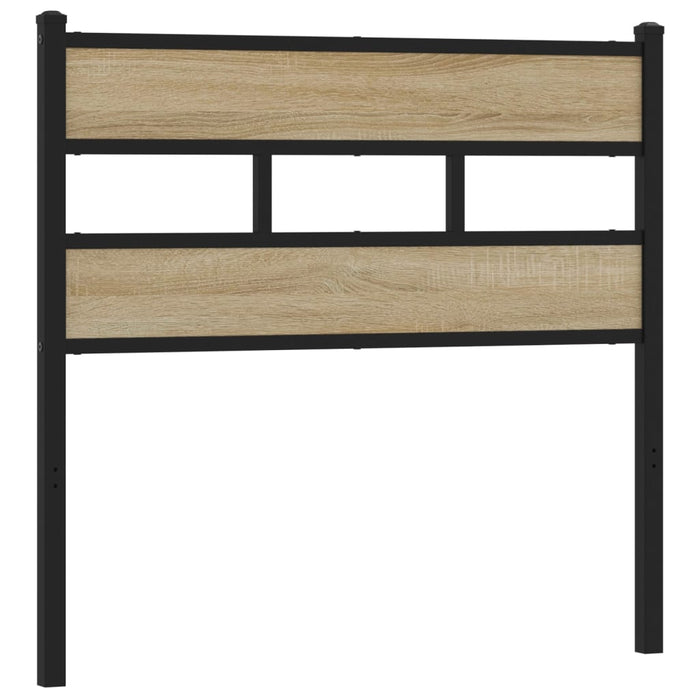 Headboard Sonoma Oak 75 cm Iron and Engineered Wood