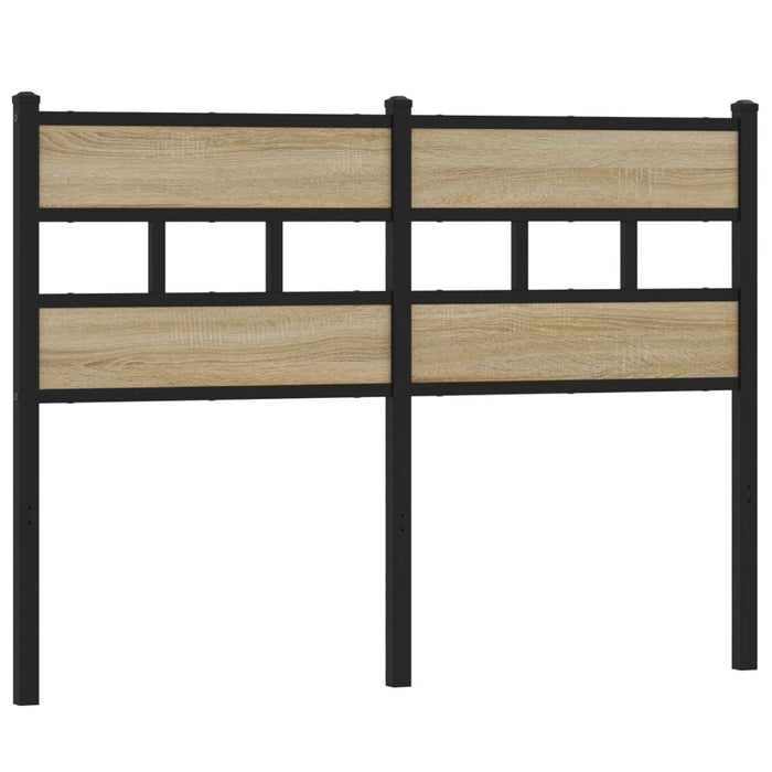 Headboard Sonoma Oak 120 cm Iron and Engineered Wood