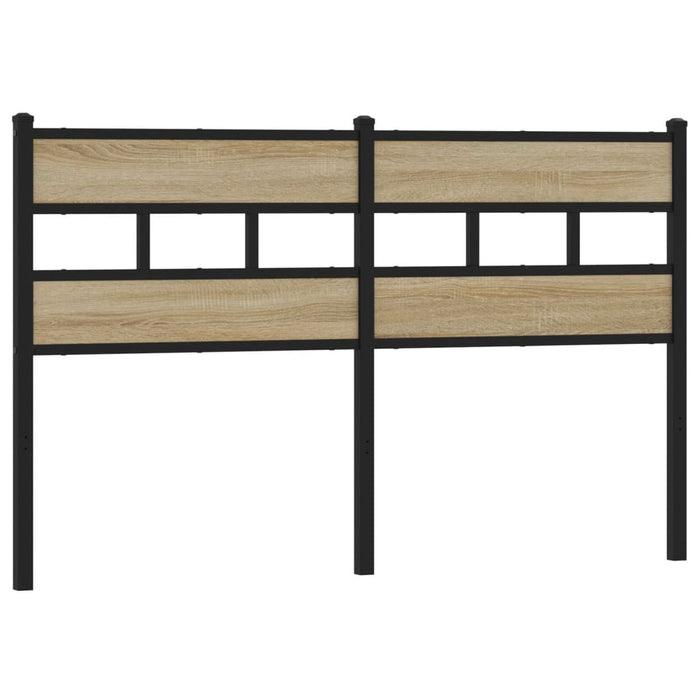 Headboard Sonoma Oak 135 cm Iron and Engineered Wood