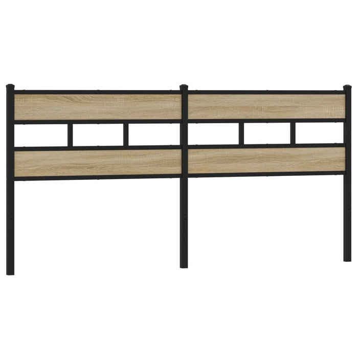 Headboard Sonoma Oak 193 cm Iron and Engineered Wood