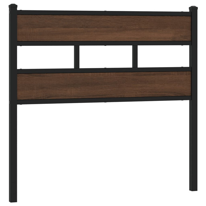 Headboard Brown Oak 75 cm Steel and Engineered Wood