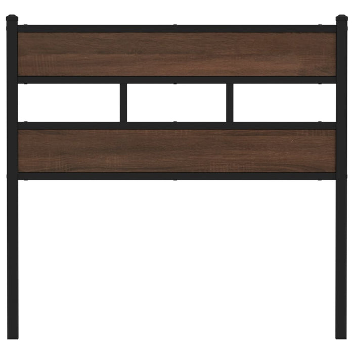 Headboard Brown Oak 75 cm Steel and Engineered Wood