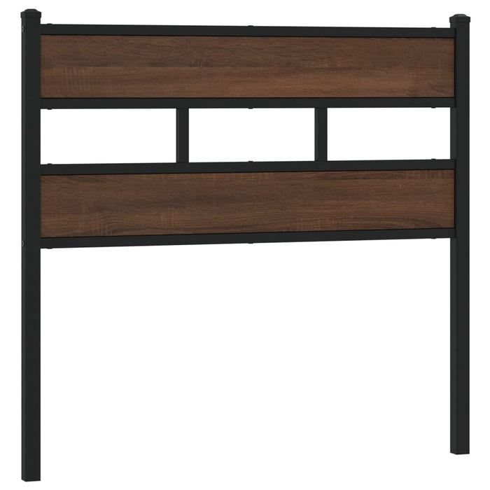 Headboard Brown Oak 80 cm Steel and Engineered Wood