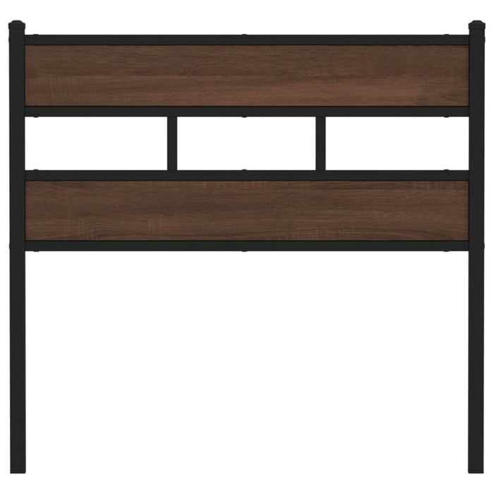 Headboard Brown Oak 80 cm Steel and Engineered Wood